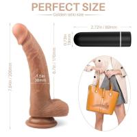Şarjlı Çok Gerçekçi Yumuşak Dildo Güçlü Titreşimli Realistik Dokuda Yapay Penis Vibratör