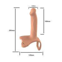 Ultra Yumuşak Dokulu İçi Boş Belden Bağlamalı Strapon Vibratör Penis