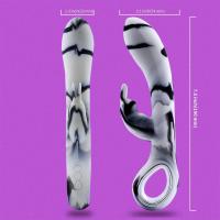 Zebra Tutma Aparatlı Klitoris ve G-Spot Uyarıcı Rabbit Vibratör
