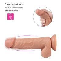 20 CM Et Dokulu Yumuşak Esnek Şarjlı Realistik Vibratör Penis