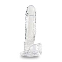 22 CM Realistik Jel Dokulu  Ultra Yumuşak Şeffaf Yapay Penis Dildo 