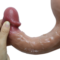 Cock Series 20 CM Ultra Yumuşak Dokulu Çift Katmanlı Damarlı Realistik Dildo Yapay Penis 