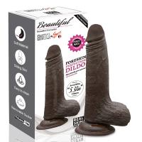 Çift Katmanlı Gerçekçi Kayar Deri Ultra Yumuşak Realistik Zenci Yapay Penis Vibrator