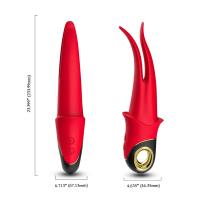 Kırmızı Şarjlı G Nokta ve Klitoris Uyarıcı Yeni Nesil Masaj Vibratör