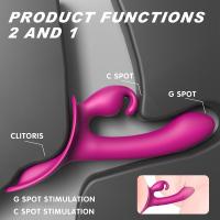Şarjlı G Nokta ve Klitoris Uyarıcı Vibratör Strapless Strap On Vibratör