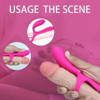 Şarjlı Güçlü Titreşimli Su Geçirmez G Nokta ve Klitoris Uyarıcı Vibratör Penis Yüzüğü