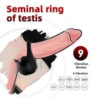 Şarjlı Kablosuz Kumandalı Testis Masaj Vibratörü Güçlü Titreşimli Penis Yüzüğü