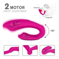 Şarjlı Kumandalı Çift Motorlu İlişkide Kullanılabilir G Nokta ve Klitoris Uyarıcı Vibratör