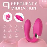 Şarjlı Kumandalı Eğilebilir G Nokta ve Klitoris Emiş Uyarıcı U Tipi Çift Vibratörü