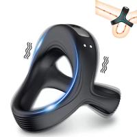 Şarjlı Su Geçirmez Klitoris Uyarıcı Titreşimli Testis ve Penis Yüzüğü