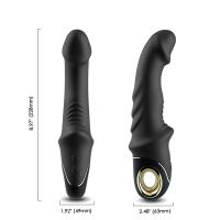 Siyah Şarjlı Esnek G Nokta ve Klitoris Uyarıcı Yapay Penis Vibratör