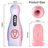 Şarjlı İnteraktif Hareket ve Ses Özellikli Emiş Modlu ve Titreşimli Suni Vajina Otomatik Mastürbatör