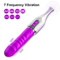 Şarjlı Yeni Nesil Ultra Güçlü Titreşimli Klitoris Uyarıcı Çift Taraflı Kullanılabilir G-Spot 2 in 1 Yapay Penis Vibratör