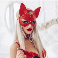 Fetish Series Kırmızı Kedi Kız Maske 