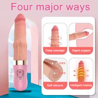 İleri Geri Hareketli Akıllı Isıtmalı Ultra Yumuşak Dokulu Realistik Yapay Penis Vibrator