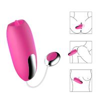 Şarjlı Akıllı Isıtmalı G-Spot ve Klitoris Uyarıcı Dil Hareketli Vibratör Giyilebilir Vajinal Top