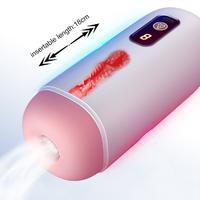 Şarjlı İnteraktif Hareket ve Ses Özellikli Güçlü Titreşimli Ultra Gerçekçi Otomatik Suni Vajina Mastürbatör