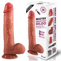 Master Perfection Dildo Frank - Isıtmalı İleri Geri Hareketli ve Rotasyonlu Gerçekçi Damarlı Yapay Penis Vibrator