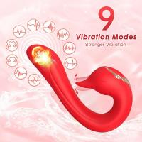 Şarjlı Dil Hareketli Bükülebilir G Nokta ve Klitoris Uyarıcı Vibratör
