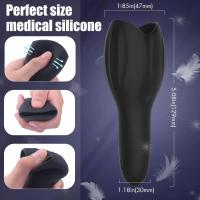 Şarjlı Ereksiyon Eğitim Vibratörü Güçlü Titreşimli Penis Başı Masaj Aleti Otomatik Masturbatör