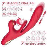 Titreşimli İleri Geri ve Dil Darbe Hareketli Klitoris Emiş Güçlü Vibratör